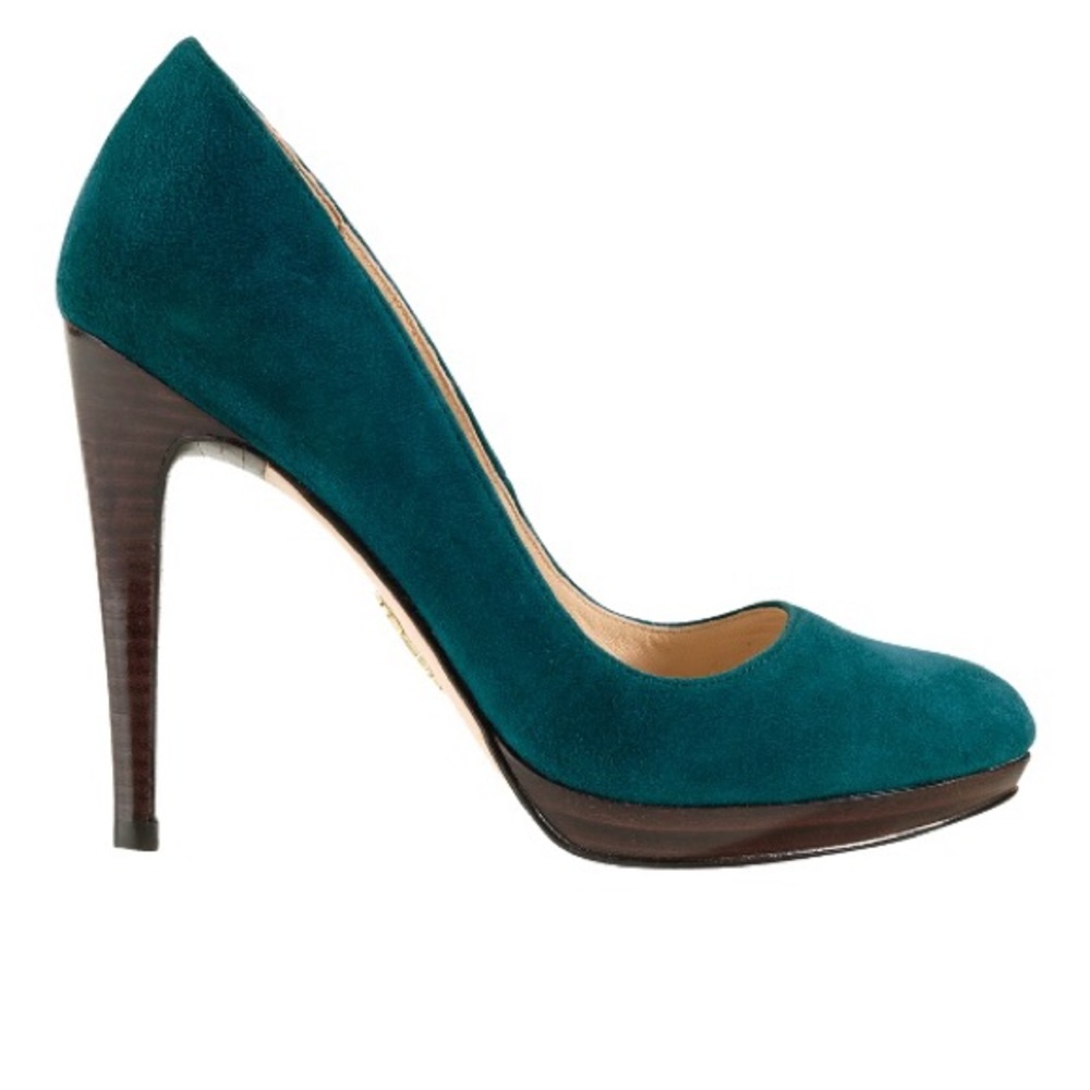 Cole Haan Nike Air Suede Teal Heel